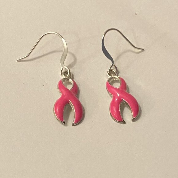NEW Pink Ribbon earrings - Picture 3 of 3